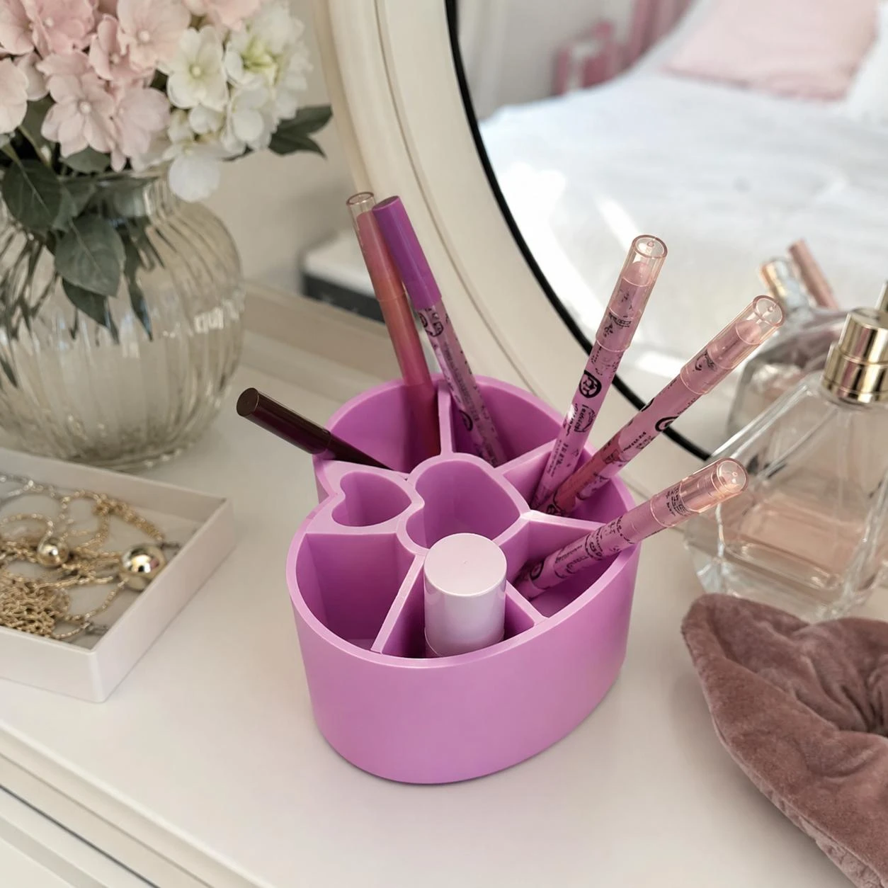 Organizador maquillaje corazón lila Marshmallow – photo 2
